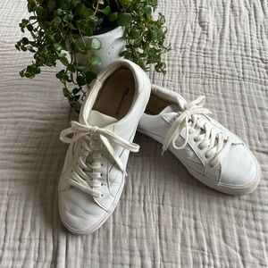 Madewell white leather sidewalk sneakers